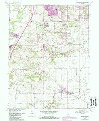 Bargersville Indiana Historical topographic map, 1:24000 scale, 7.5 X 7.5 Minute, Year 1962