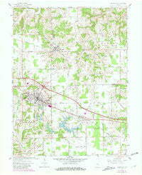 Batesville Indiana Historical topographic map, 1:24000 scale, 7.5 X 7.5 Minute, Year 1961