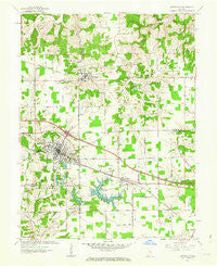 Batesville Indiana Historical topographic map, 1:24000 scale, 7.5 X 7.5 Minute, Year 1961