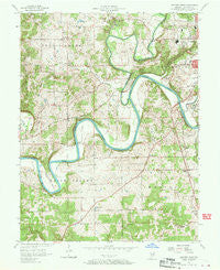 Bedford West Indiana Historical topographic map, 1:24000 scale, 7.5 X 7.5 Minute, Year 1957