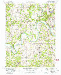 Bedford West Indiana Historical topographic map, 1:24000 scale, 7.5 X 7.5 Minute, Year 1979