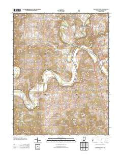 Bedford West Indiana Historical topographic map, 1:24000 scale, 7.5 X 7.5 Minute, Year 2013