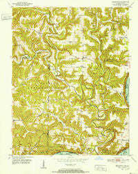 Beechwood Indiana Historical topographic map, 1:24000 scale, 7.5 X 7.5 Minute, Year 1950