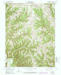 Bennington Indiana Historical topographic map, 1:24000 scale, 7.5 X 7.5 Minute, Year 1971