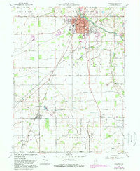 Bluffton Indiana Historical topographic map, 1:24000 scale, 7.5 X 7.5 Minute, Year 1962