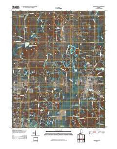 Boonville Indiana Historical topographic map, 1:24000 scale, 7.5 X 7.5 Minute, Year 2010