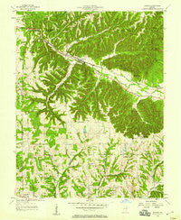 Borden Indiana Historical topographic map, 1:24000 scale, 7.5 X 7.5 Minute, Year 1957