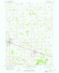Bourbon Indiana Historical topographic map, 1:24000 scale, 7.5 X 7.5 Minute, Year 1958
