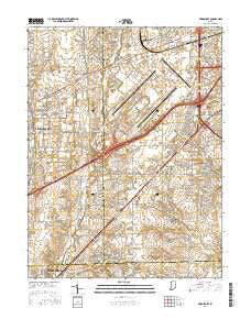 Bridgeport Indiana Current topographic map, 1:24000 scale, 7.5 X 7.5 Minute, Year 2016