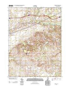 Bristol Indiana Historical topographic map, 1:24000 scale, 7.5 X 7.5 Minute, Year 2013
