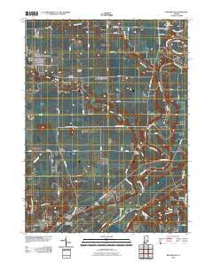 Brookston Indiana Historical topographic map, 1:24000 scale, 7.5 X 7.5 Minute, Year 2010