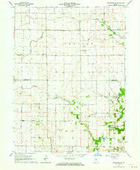 Brookston SW Indiana Historical topographic map, 1:24000 scale, 7.5 X 7.5 Minute, Year 1962