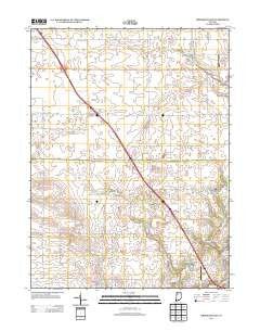 Brookston SW Indiana Historical topographic map, 1:24000 scale, 7.5 X 7.5 Minute, Year 2013