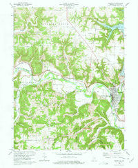 Brookville Indiana Historical topographic map, 1:24000 scale, 7.5 X 7.5 Minute, Year 1972