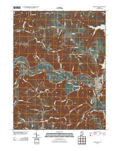 Brookville Indiana Historical topographic map, 1:24000 scale, 7.5 X 7.5 Minute, Year 2010