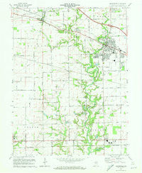 Brownsburg Indiana Historical topographic map, 1:24000 scale, 7.5 X 7.5 Minute, Year 1970