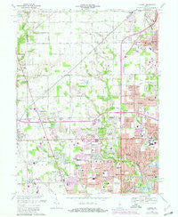 Carmel Indiana Historical topographic map, 1:24000 scale, 7.5 X 7.5 Minute, Year 1967