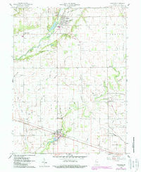 Carthage Indiana Historical topographic map, 1:24000 scale, 7.5 X 7.5 Minute, Year 1960