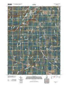 Carthage Indiana Historical topographic map, 1:24000 scale, 7.5 X 7.5 Minute, Year 2010