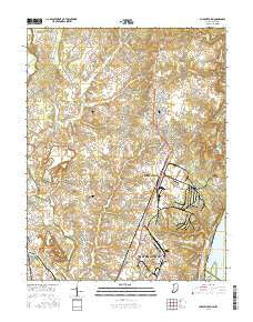 Charlestown Indiana Current topographic map, 1:24000 scale, 7.5 X 7.5 Minute, Year 2016