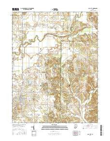 Clay City Indiana Current topographic map, 1:24000 scale, 7.5 X 7.5 Minute, Year 2016