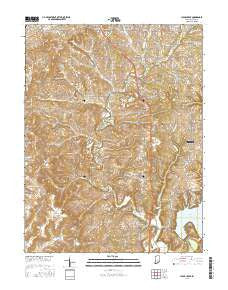 Clear Creek Indiana Current topographic map, 1:24000 scale, 7.5 X 7.5 Minute, Year 2016