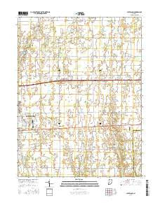 Cleveland Indiana Current topographic map, 1:24000 scale, 7.5 X 7.5 Minute, Year 2016