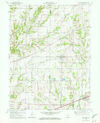 Coatesville Indiana Historical topographic map, 1:24000 scale, 7.5 X 7.5 Minute, Year 1970