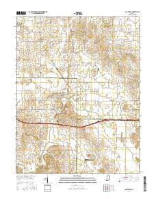 Cynthiana Indiana Current topographic map, 1:24000 scale, 7.5 X 7.5 Minute, Year 2016