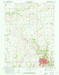 Danville Indiana Historical topographic map, 1:24000 scale, 7.5 X 7.5 Minute, Year 1970