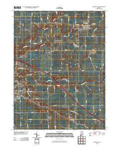 Darlington Indiana Historical topographic map, 1:24000 scale, 7.5 X 7.5 Minute, Year 2010