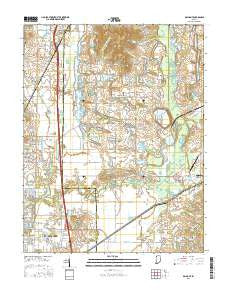 Daylight Indiana Current topographic map, 1:24000 scale, 7.5 X 7.5 Minute, Year 2016