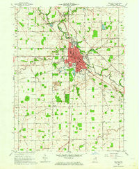 Decatur Indiana Historical topographic map, 1:24000 scale, 7.5 X 7.5 Minute, Year 1962