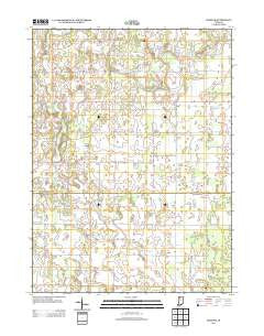 Denham Indiana Historical topographic map, 1:24000 scale, 7.5 X 7.5 Minute, Year 2013