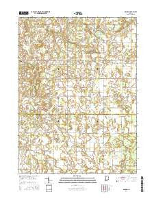 Denham Indiana Current topographic map, 1:24000 scale, 7.5 X 7.5 Minute, Year 2016