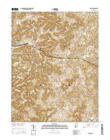 Depauw Indiana Current topographic map, 1:24000 scale, 7.5 X 7.5 Minute, Year 2016