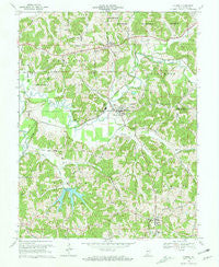Dubois Indiana Historical topographic map, 1:24000 scale, 7.5 X 7.5 Minute, Year 1969