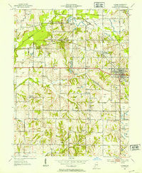 Dugger Indiana Historical topographic map, 1:24000 scale, 7.5 X 7.5 Minute, Year 1952
