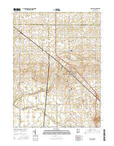 Earl Park Indiana Current topographic map, 1:24000 scale, 7.5 X 7.5 Minute, Year 2016
