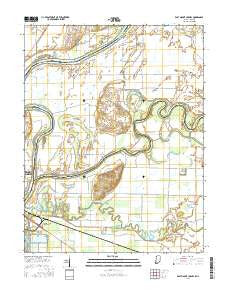 East Mount Carmel Indiana Current topographic map, 1:24000 scale, 7.5 X 7.5 Minute, Year 2016