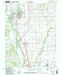 Edinburgh Indiana Historical topographic map, 1:24000 scale, 7.5 X 7.5 Minute, Year 1961
