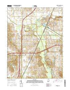 Elberfeld Indiana Current topographic map, 1:24000 scale, 7.5 X 7.5 Minute, Year 2016
