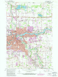 Elkhart Indiana Historical topographic map, 1:24000 scale, 7.5 X 7.5 Minute, Year 1961