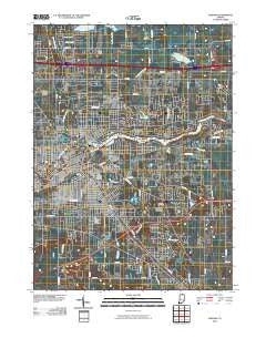 Elkhart Indiana Historical topographic map, 1:24000 scale, 7.5 X 7.5 Minute, Year 2010