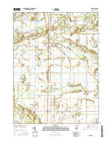 Enos Indiana Current topographic map, 1:24000 scale, 7.5 X 7.5 Minute, Year 2016