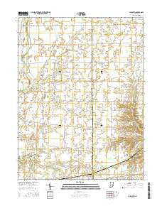 Falmouth Indiana Current topographic map, 1:24000 scale, 7.5 X 7.5 Minute, Year 2016
