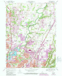 Fishers Indiana Historical topographic map, 1:24000 scale, 7.5 X 7.5 Minute, Year 1967