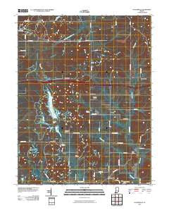 Folsomville Indiana Historical topographic map, 1:24000 scale, 7.5 X 7.5 Minute, Year 2010