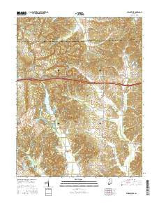 Folsomville Indiana Current topographic map, 1:24000 scale, 7.5 X 7.5 Minute, Year 2016