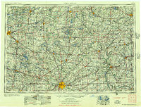 Fort Wayne Indiana Historical topographic map, 1:250000 scale, 1 X 2 Degree, Year 1956